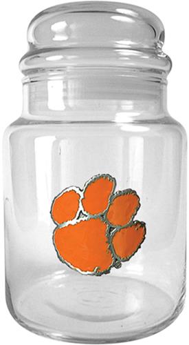 NCAA Clemson Tigers Glass Candy Jar