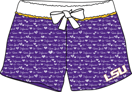 LSU Tigers Womens French Terry Print Shorts