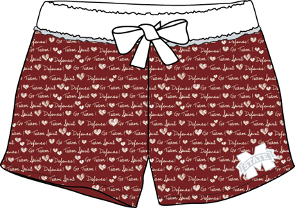 Mississippi State Womens French Terry Print Shorts