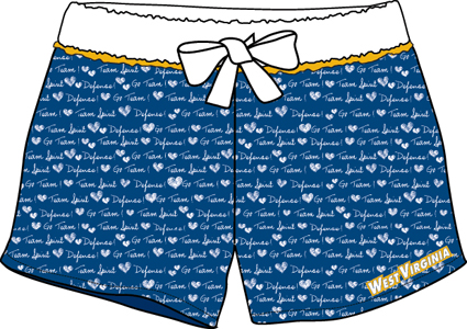 West Virginia Womens French Terry Print Shorts
