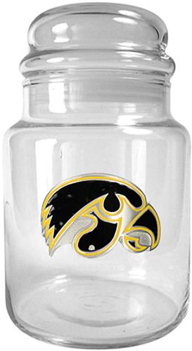 NCAA Iowa Hawkeyes Glass Candy Jar
