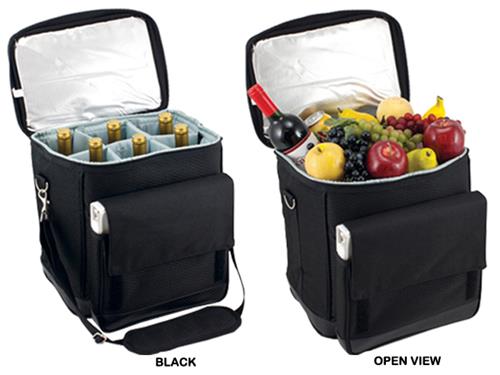 Picnic Time Cellar Insulated 6-Bottle Wine Carrier