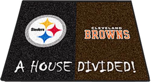 Fan Mats Steelers-Browns House Divided Mat