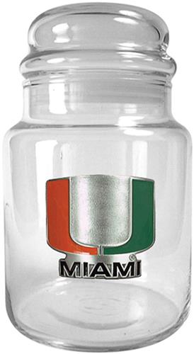NCAA Miami Hurricanes Glass Candy Jar