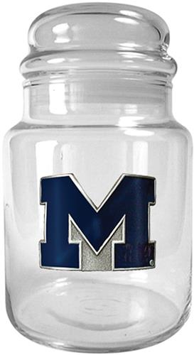 NCAA Michigan Wolverines Glass Candy Jar