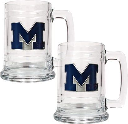 NCAA Michigan Wolverines 15oz Glass Tankard