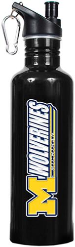 NCAA Michigan Wolverines Black Water Bottle