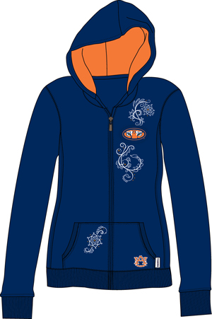 Auburn Tigers Womens French Terry Zip Hoody. Free shipping.  Some exclusions apply.