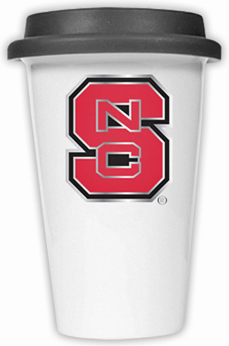 NCAA N.C. State Ceramic Cup w/Black Lid