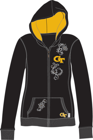 Georgia Tech Womens French Terry Zip Hoody. Free shipping.  Some exclusions apply.
