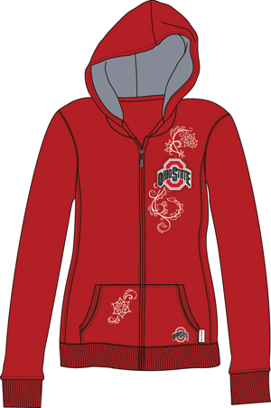 Ohio State Womens French Terry Zip Hoody. Free shipping.  Some exclusions apply.