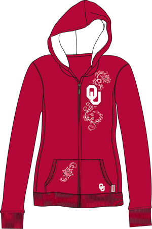 Oklahoma Sooners Womens French Terry Zip Hoody. Free shipping.  Some exclusions apply.