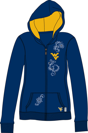 West Virginia Womens French Terry Zip Hoody. Free shipping.  Some exclusions apply.