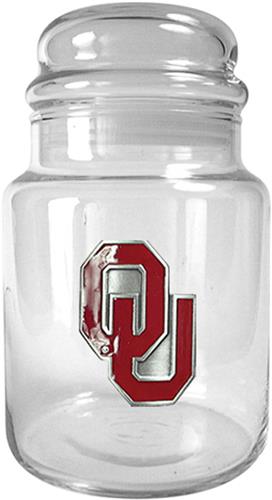 NCAA Oklahoma Sooners Glass Candy Jar