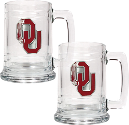 NCAA Oklahoma Sooners 15oz Glass Tankard