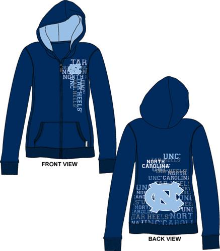 North Carolina Womens Flocked Zip Hoody. Free shipping.  Some exclusions apply.