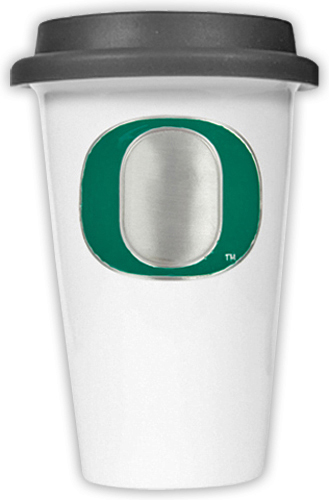 NCAA Oregon Ducks Ceramic Cup w/Black Lid
