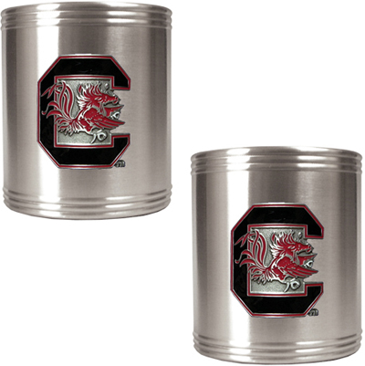 NCAA South Carolina Stainless Steel Can Holders