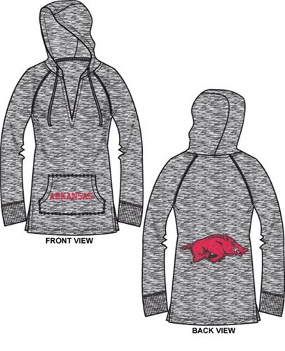 Arkansas Razorbacks Womens Burnout Pullover Hoody. Free shipping.  Some exclusions apply.