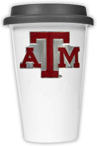 NCAA Texas A&M Aggies Ceramic Cup w/Black Lid