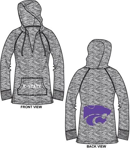 Kansas State Womens Burnout Pullover Hoody. Free shipping.  Some exclusions apply.