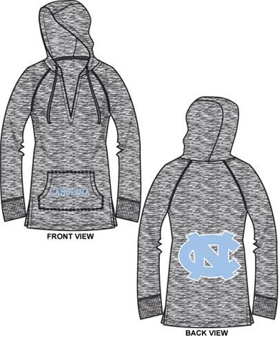 UNC North Carolina Womens Burnout Pullover Hoody. Free shipping.  Some exclusions apply.