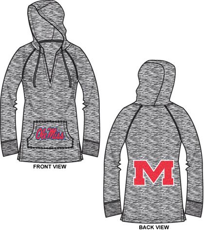 Ole Mississippi Womens Burnout Pullover Hoody. Free shipping.  Some exclusions apply.