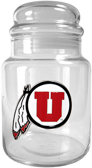 Ut Jar NCAA Utah Utes Glass Candy Jar - Fan Gear