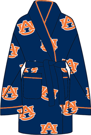 Auburn Tigers Womens Fleece Bath Robe. Free shipping.  Some exclusions apply.