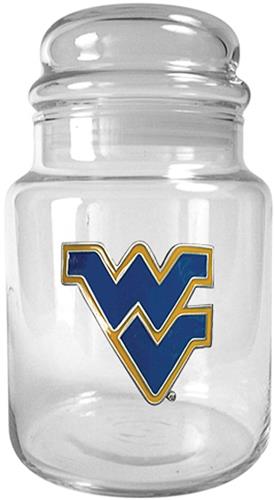 NCAA West Virginia Mountaineers Glass Candy Jar