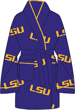 LSU Tigers Womens Fleece Bath Robe. Free shipping.  Some exclusions apply.
