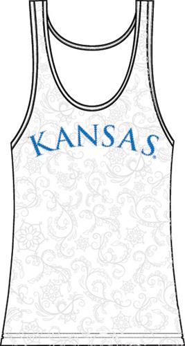 Kansas Jayhawks Womens Swirl Tank Top