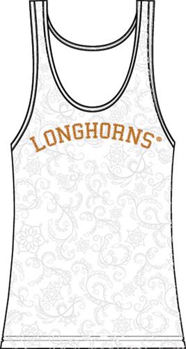 Texas Longhorns Womens Swirl Tank Top