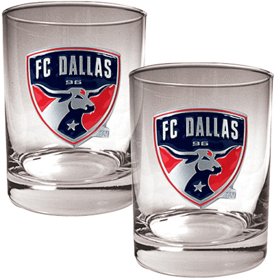 MLS FC Dallas 14oz. Rocks Glass Set of 2
