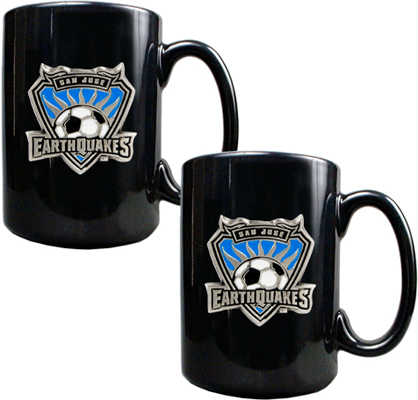 MLS San Jose Earthquakes 15oz Ceramic Mug Set of 2