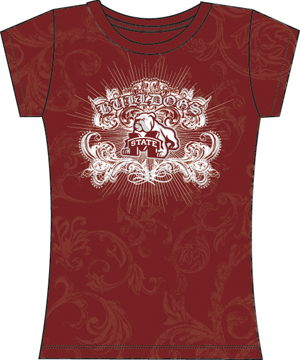Mississippi State Womens Metallic Foil Image Tee