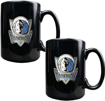 NBA Dallas Mavericks Black Ceramic Mug (Set of 2)