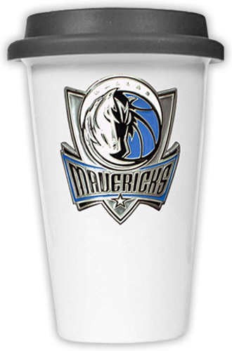 NBA Dallas Mavericks Ceramic Cup with Black Lid