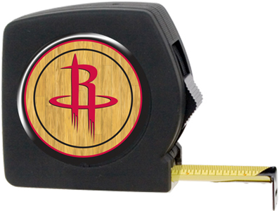 NBA Rockets 25' Tape Measure w/Crystal Coat Logo