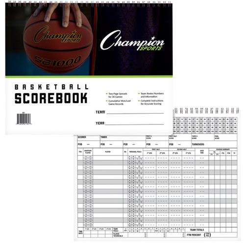Champion Spiral Bound Basketball Scorebook (Not for High School Use)