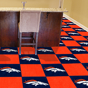 Fan Mats NFL Denver Broncos Team Carpet Tiles