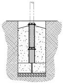 Gared 5 9/16" O.D. Football Goalpost Ground Sleeves (PAIR)