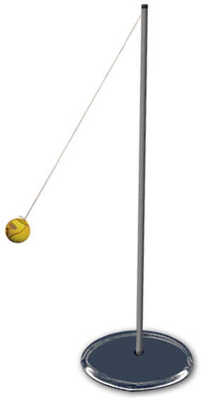 Portable Tetherball Set with Tetherball Ball, Rope and Pole, Heavy