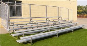Gared Spectator Stationary 5 Row Fixed Bleachers Without Aisles