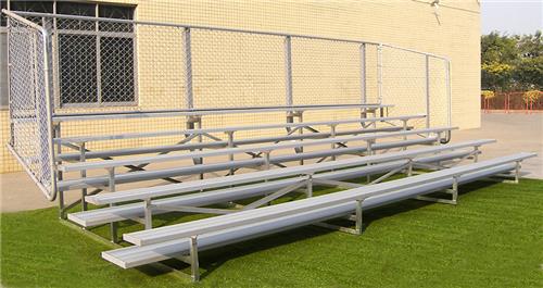Gared Spectator Stationary 5 Row Fixed Bleachers Without Aisles. Free shipping.  Some exclusions apply.