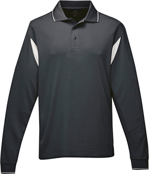 TRI MOUNTAIN Mens Action Long Sleeve Polo. Printing is available for this item.