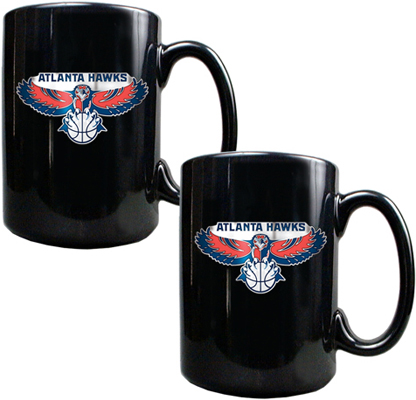 NBA Atlanta Hawks Black Ceramic Mug (Set of 2)