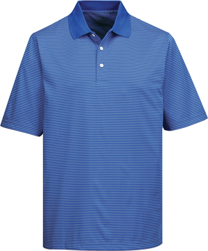 TRI MOUNTAIN Mens Elgin Thin Stripe Polo. Printing is available for this item.