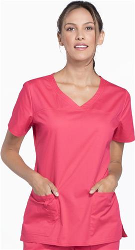 Womens WW Core Stretch V-Neck Scrub Top. Embroidery is available on this item.