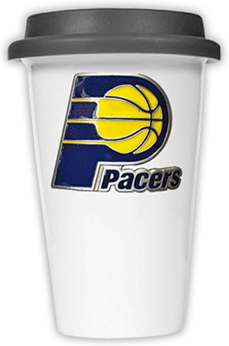 NBA Indiana Pacers Ceramic Cup with Black Lid